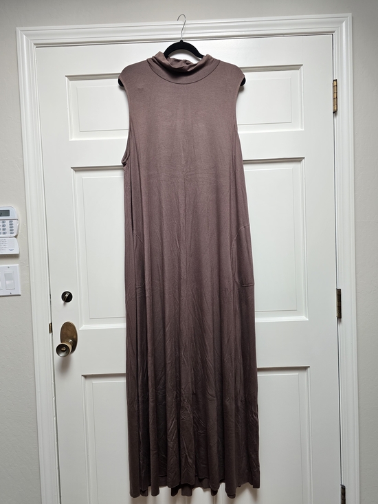 Rachel Pally Dresses & Skirts - Rachel Pally Sleeveless Mock Neck Maxi Dress in Mauve Brown